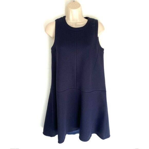 Madewell The Anytime Dress Scuba Shift A-Line Dress Navy S - Picture 1 of 7